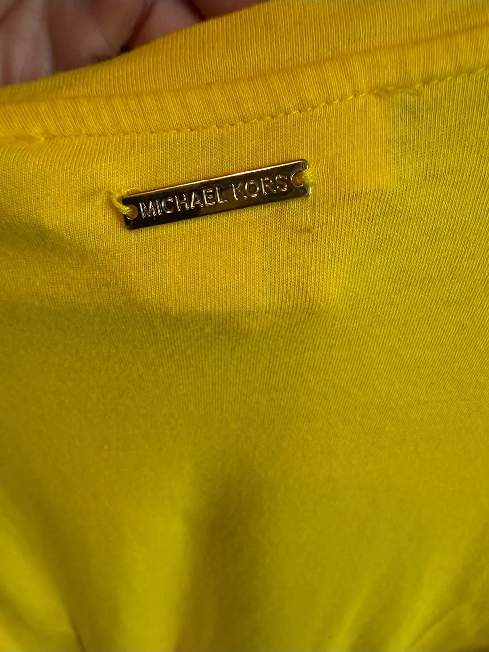 Michael Kors Bright Yellow Puff Sleeve Tee